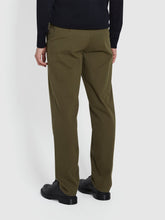 Afbeelding in Gallery-weergave laden, FARAH NORWOOD HOPSACK TROUSERS OLIVE GREEN